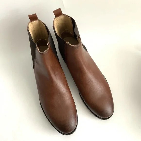 nae Chelsea Ankle Boots Men Size 46 US 12M Brown Pull On Durable Sustainable